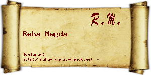 Reha Magda névjegykártya